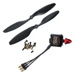 EMAX MT2213 935KV Brushless DC Motor for Drone – Red Cap (CCW) With 1045 Propeller Combo (Original)