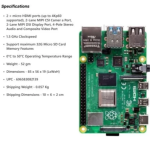 Raspberry Pi 4 Model B with 2 GB RAM