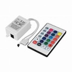 12V 5050 RGB LED Strip Controller box with 24 Key IR Remote Control