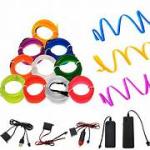 5M Neon Light Dance Party Decor Light Neon LED Lamp Flexible EL Wire Rope Tube Waterproof LED Strip – Only EL Wire -RED