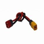SafeConnect XT-60 Male Connector to Nylon T-Connector Female Battery Adapter Cable